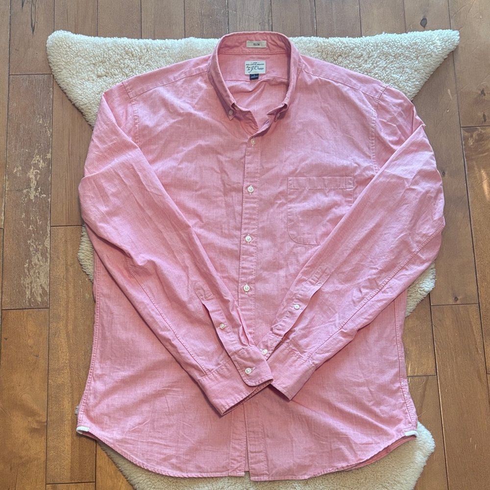 J. Crew Light Pink Casual Button-Down Shirt